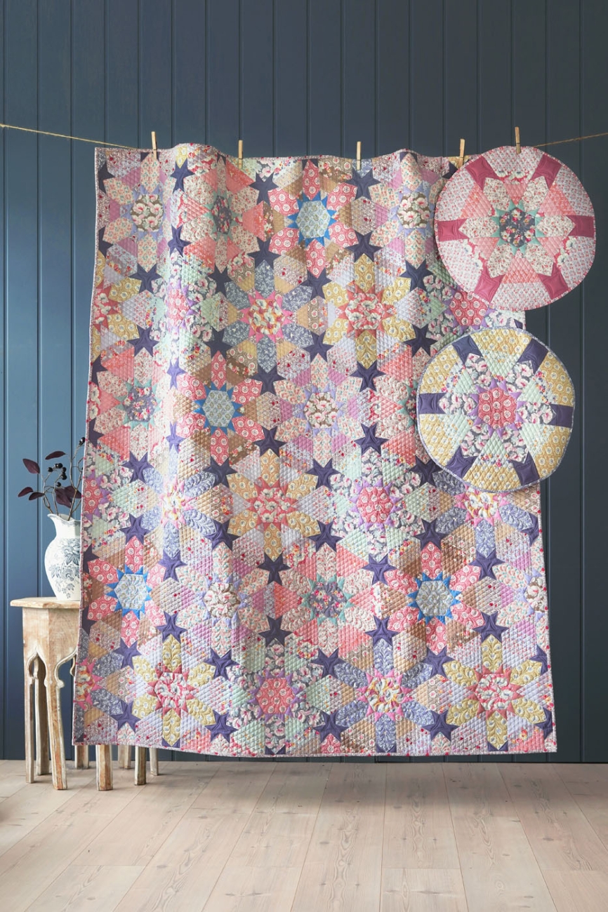 Tilda Patchwork Stoff Baumwolle - Maple Farm - Pauline Teal